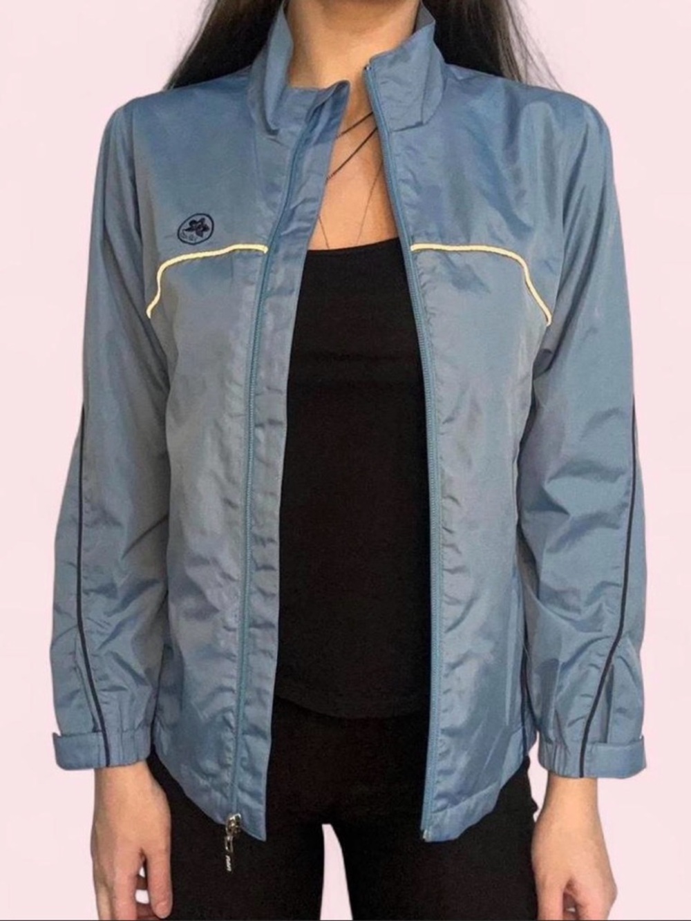 2000s Light Blue Windbreaker Jacket